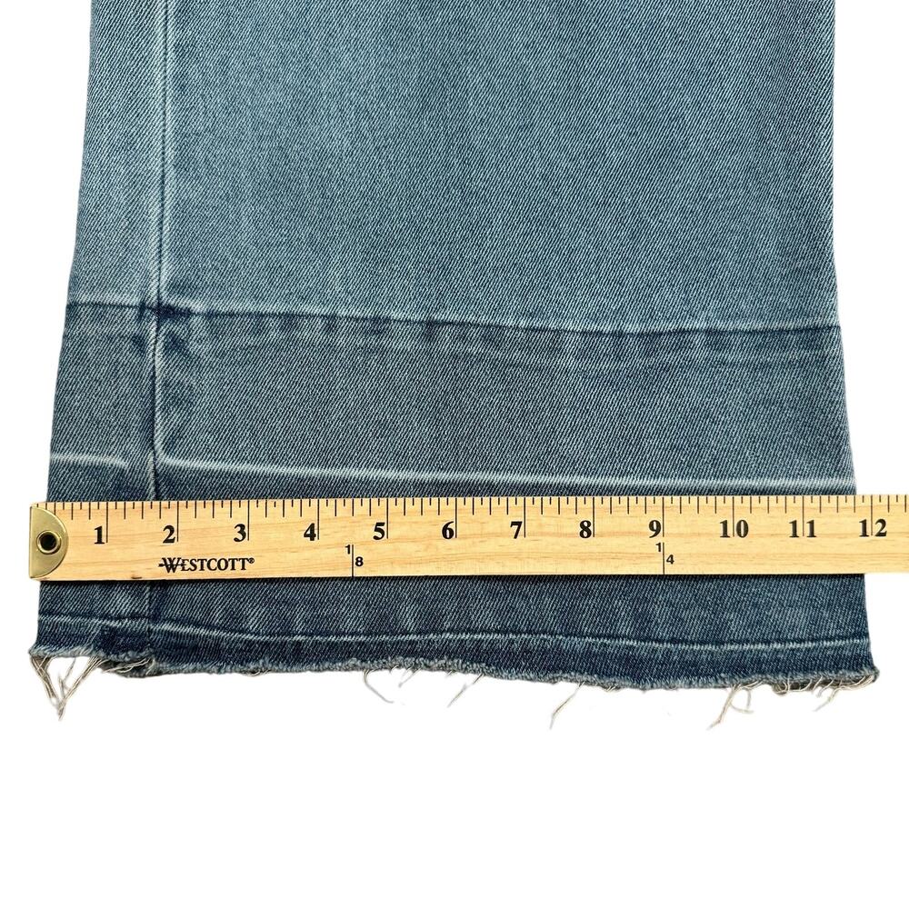 Juicy Couture Wide Leg Denim Stretch Casual Cotton Raw Hem Overalls XXL - Picture 5 of 11